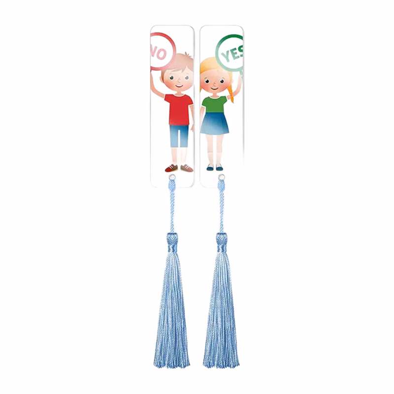Transparent Acrylic Bookmark With Tassel
