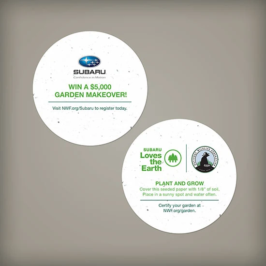Double-Sided Small Seed Paper Circle Coasters 1