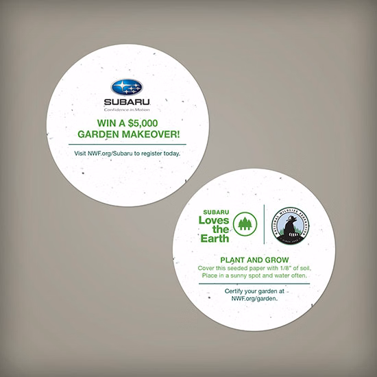 Double-Sided Small Seed Paper Circle Coasters