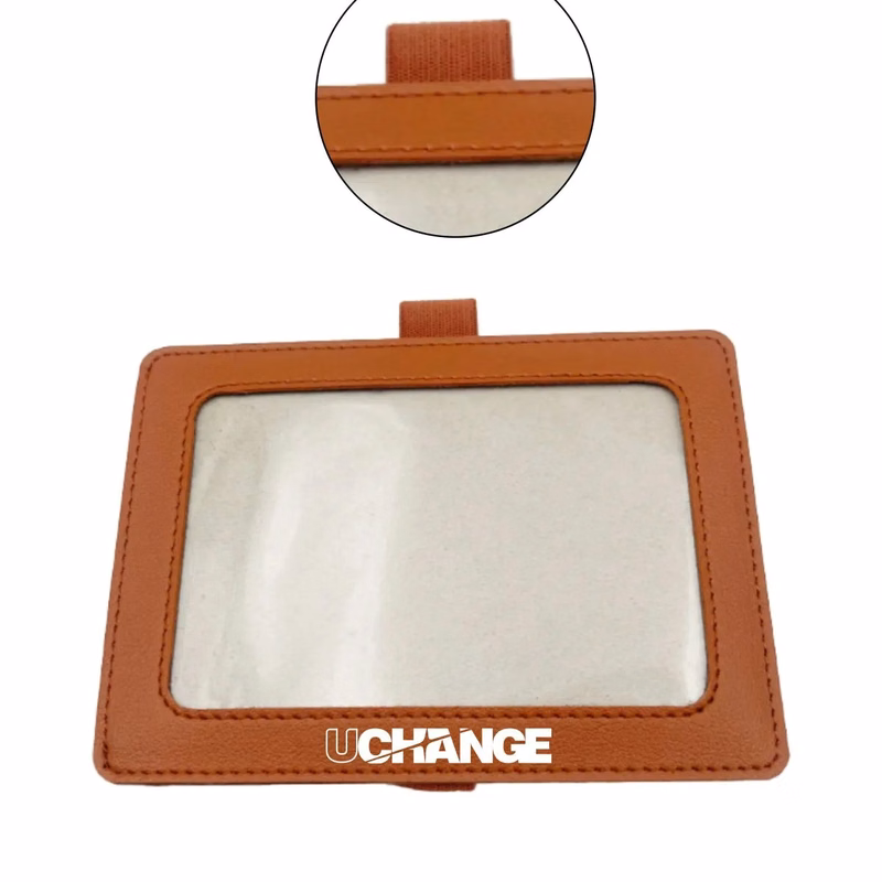 PU Sun Visor Photo Frame And Card Holder