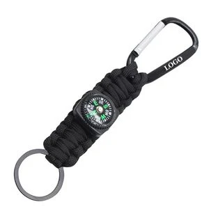 Rope Key Chain With Compass 1