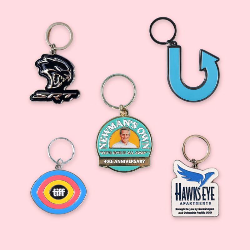 2" x 2" Diestruck Soft Enamel Keychain