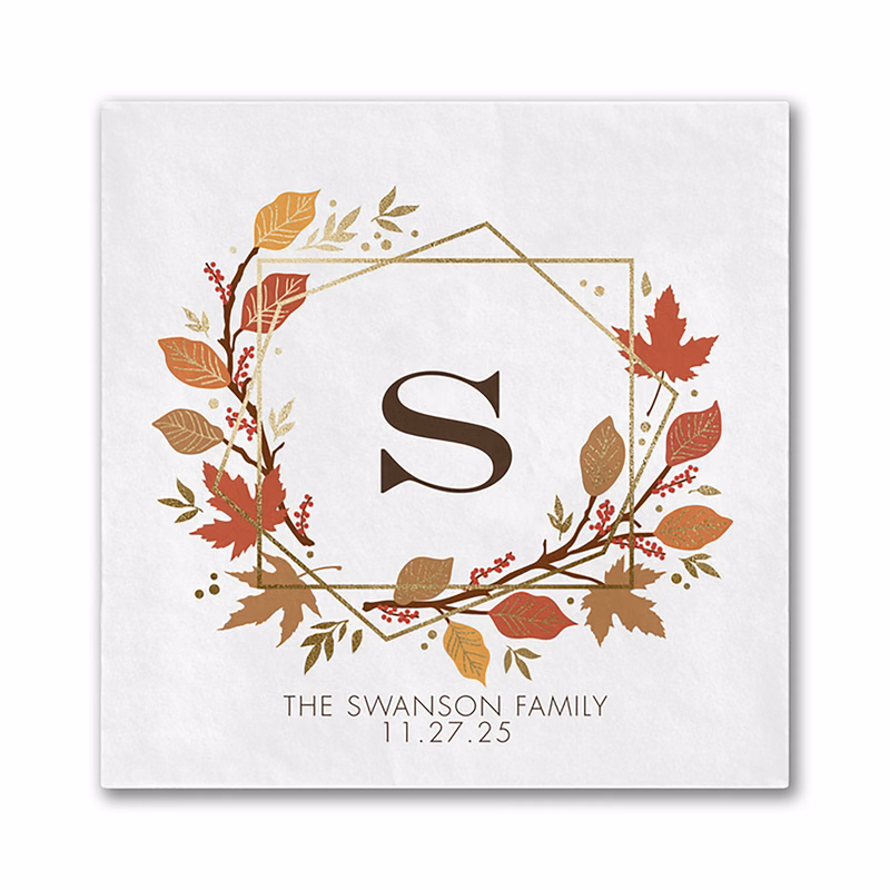 Geometric Thanksgiving Luncheon Ooh La Color Napkin
