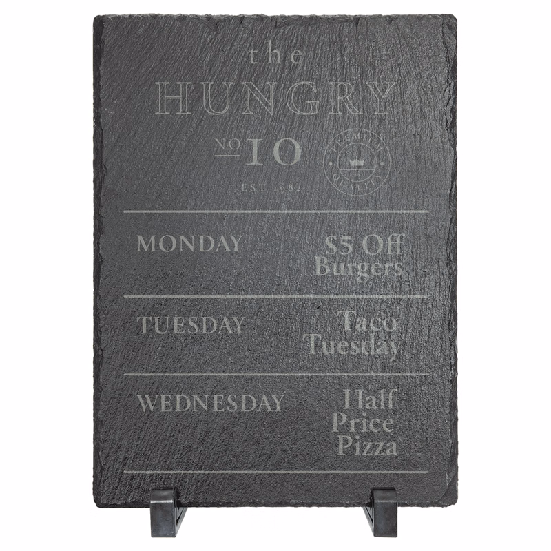 5" x 7" Rectangle Slate Decor with Plastic Feet