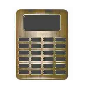 24 Plate Elliptical Walnut Perpetual Plaques 1
