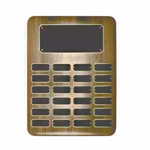 24 Plate Elliptical Walnut Perpetual Plaques