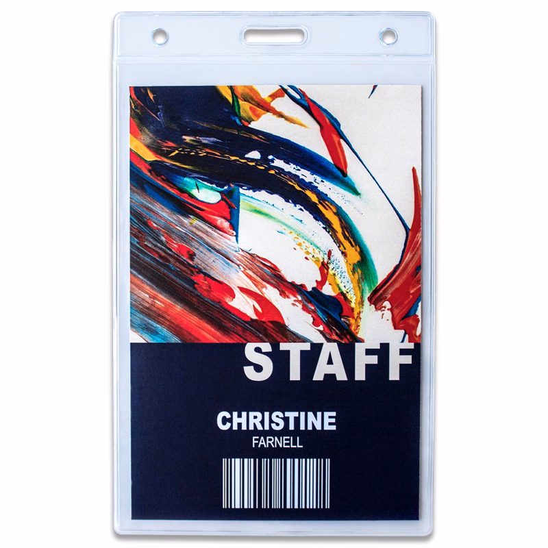 Vertical 6 X 4 Inch Badge Holder
