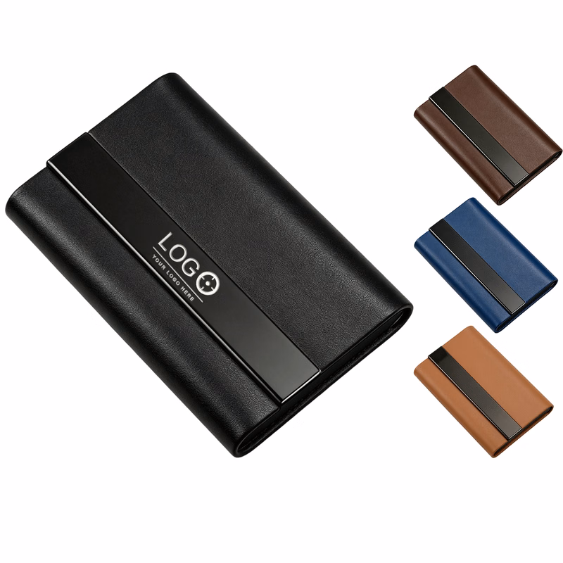 Microfiber PU Leather Business Card Holder