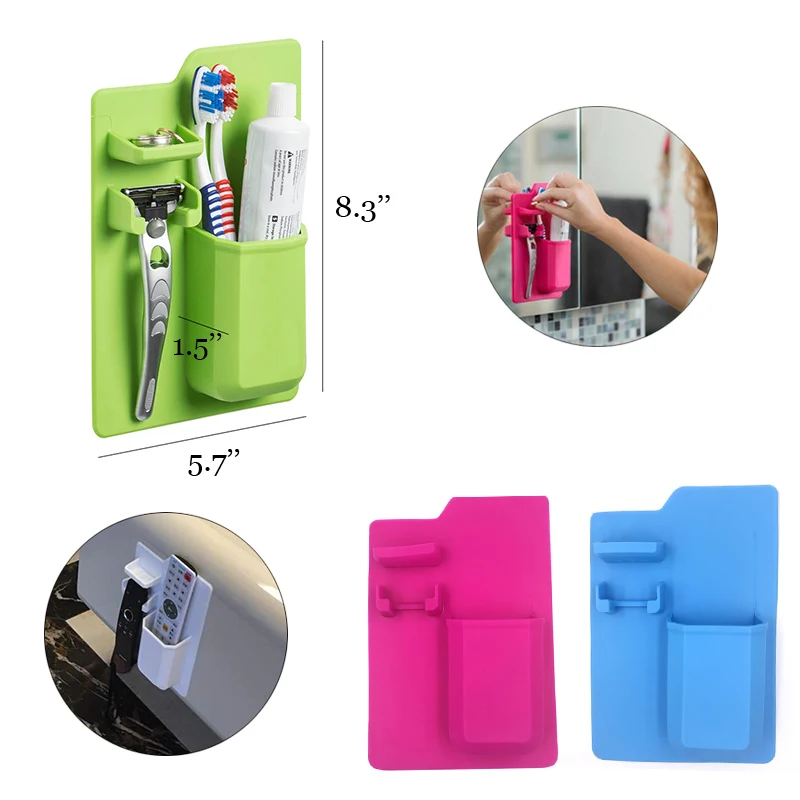 Silicone Toiletry Organizer Toothbrush Holder Set 1