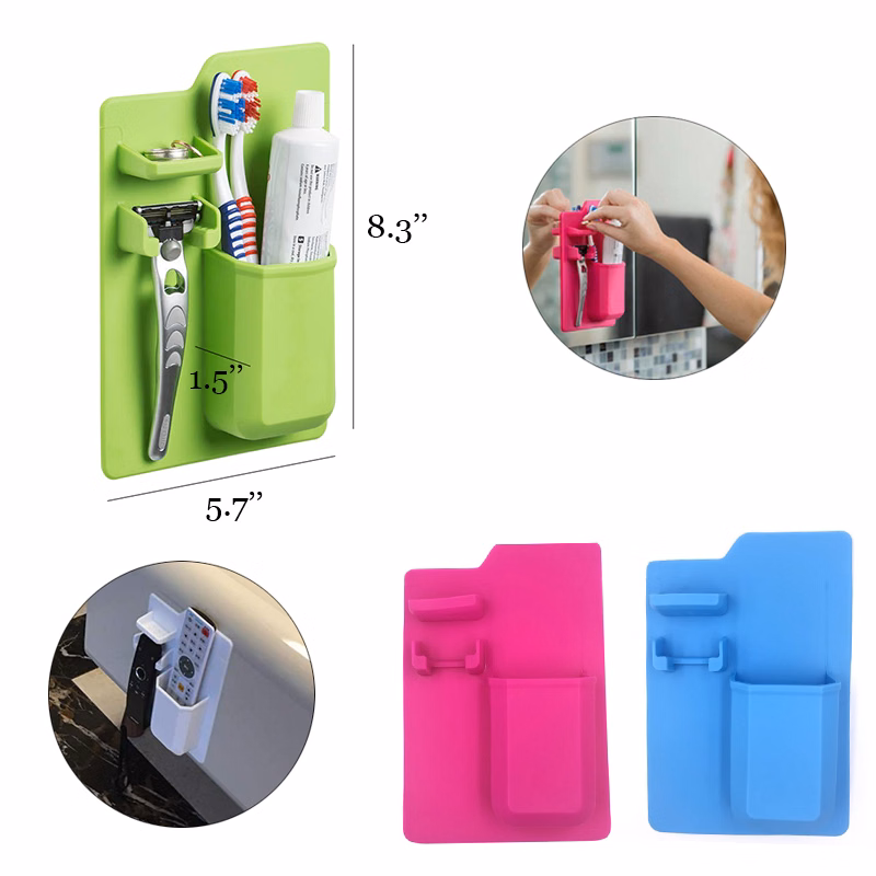 Silicone Toiletry Organizer Toothbrush Holder Set