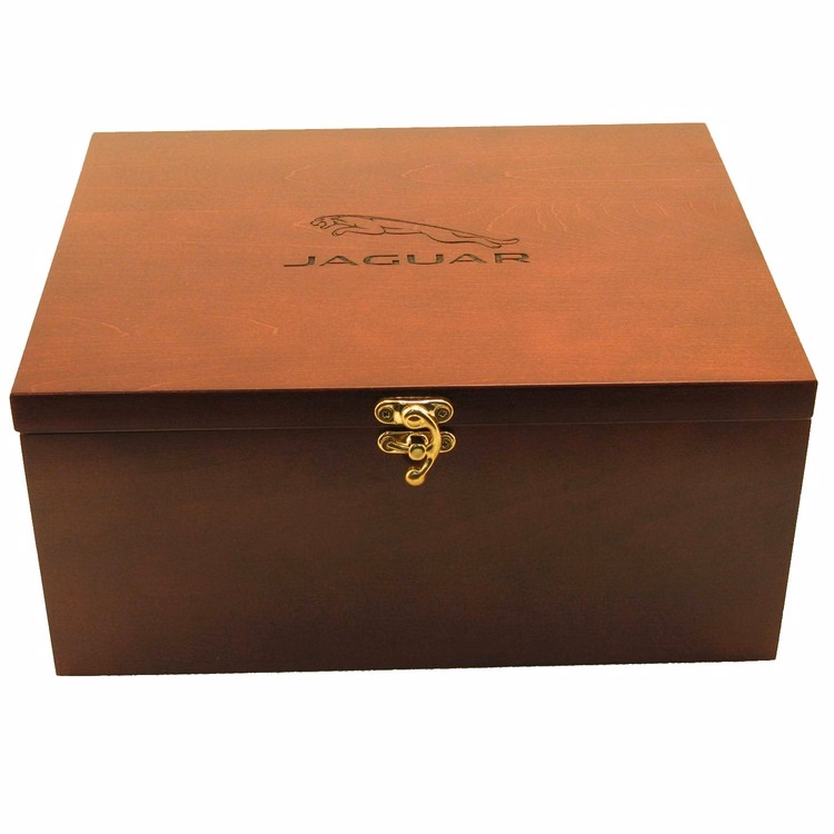 Wood Latched Box, 11.6" x 9.18" x 5.38"