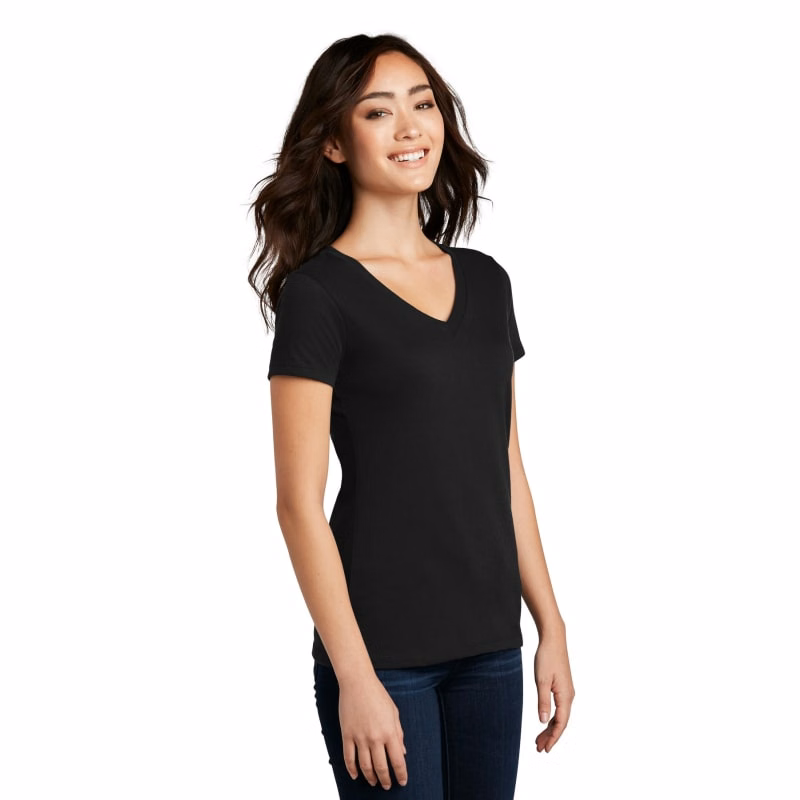 District Women's Perfect Blend CVC V-Neck Tee.