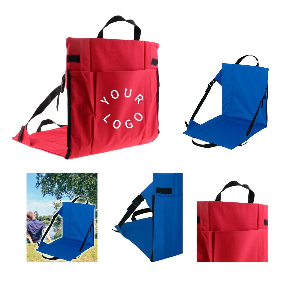 Lightweight Stadium Chair with Durable Fabric Support 1