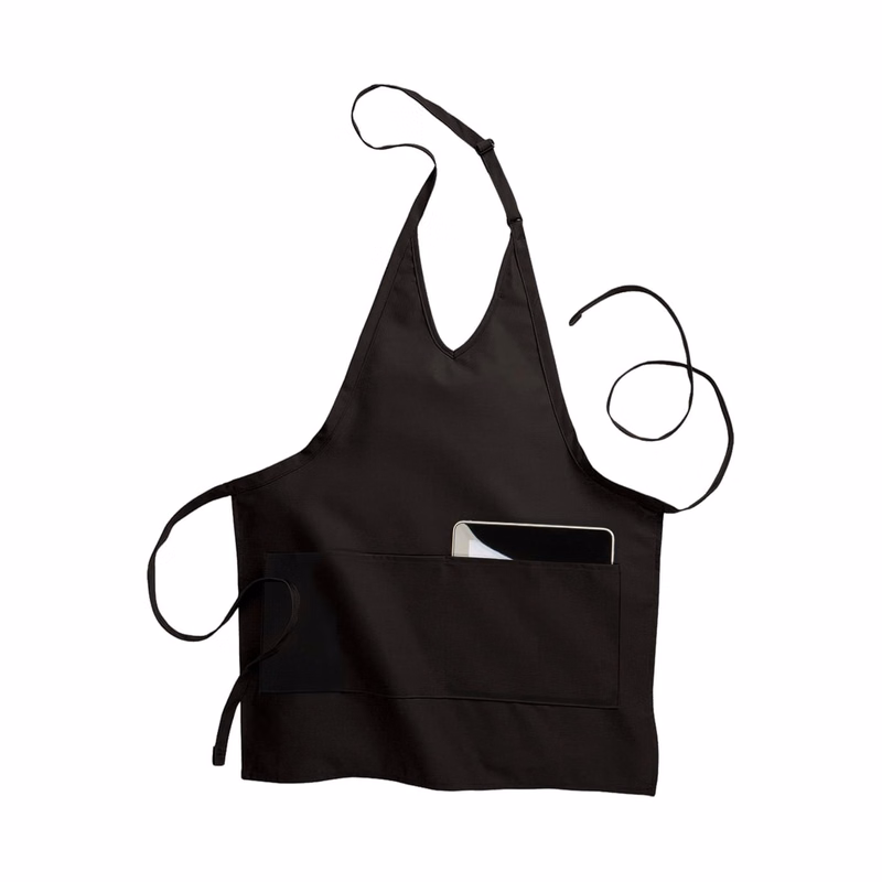 2-Pocket V-Neck Bib Apron
