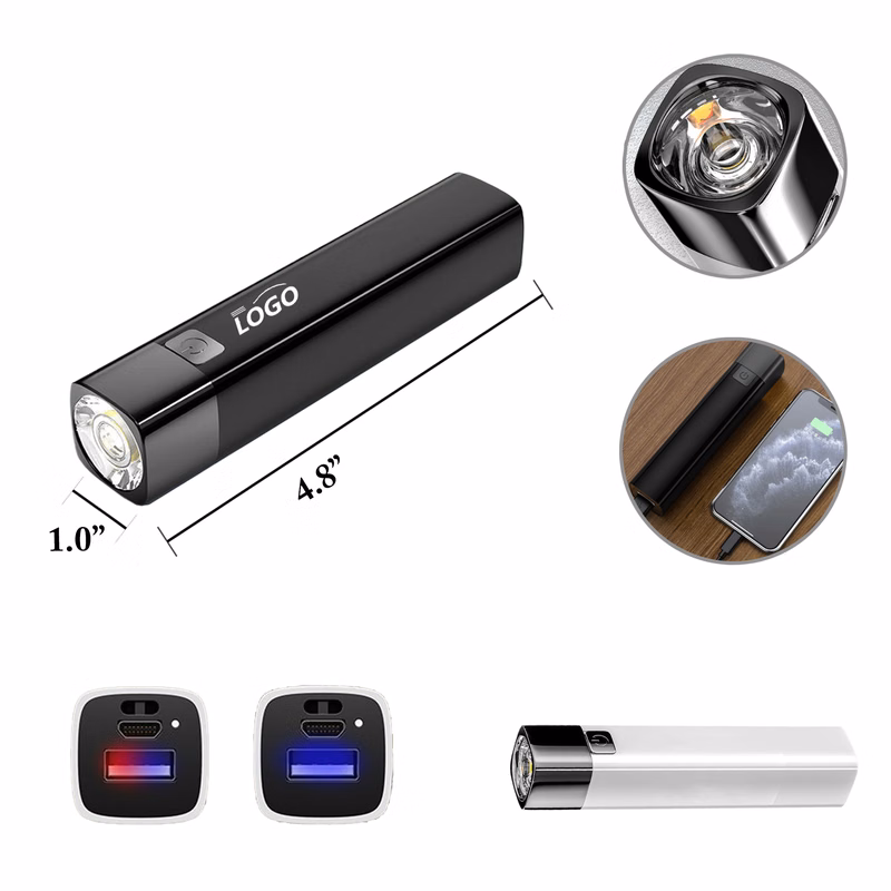 MOQ100 800mAh ABS Flashlight Power Bank