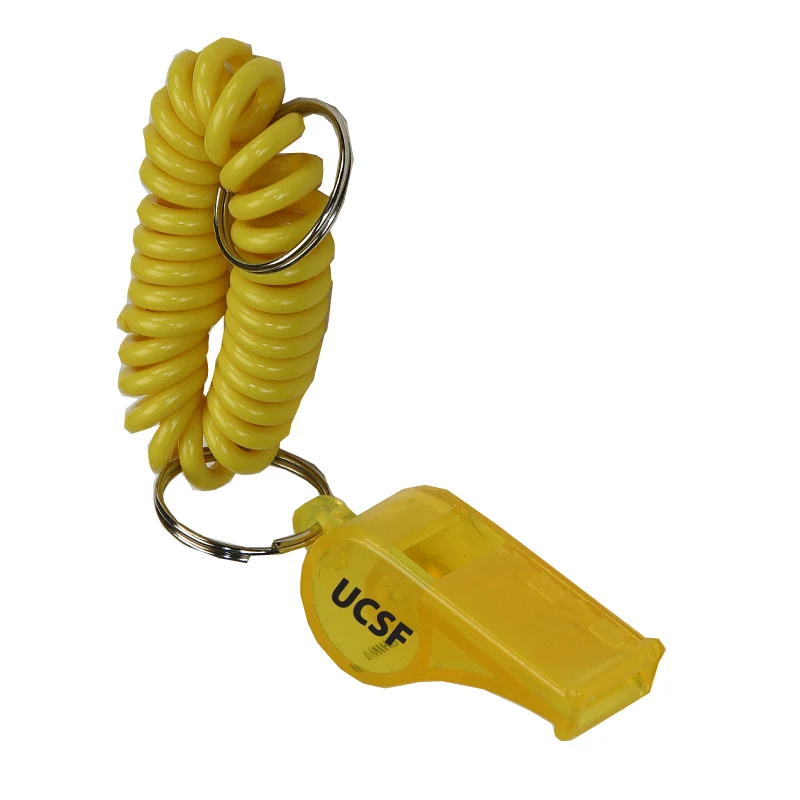 Clearance Item! Translucent Wrist Coil w/Whistle Keyring 1