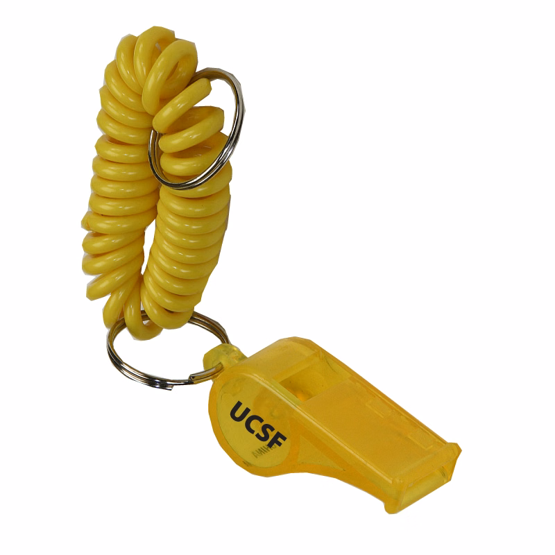 Clearance Item! Translucent Wrist Coil w/Whistle Keyring