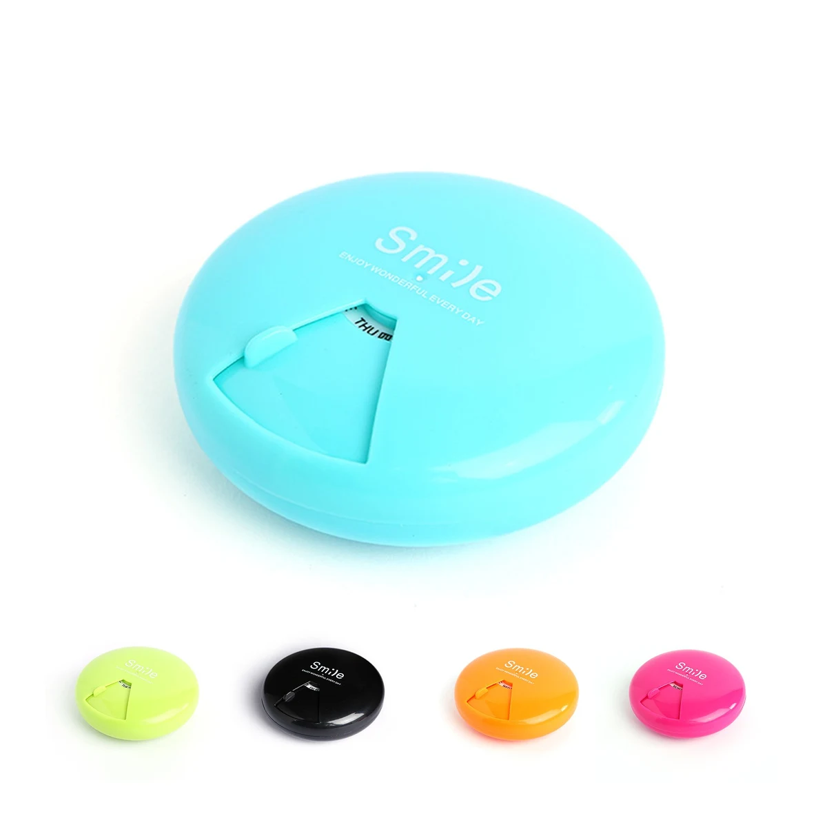 Round Rotating Plastic Pill Box 1
