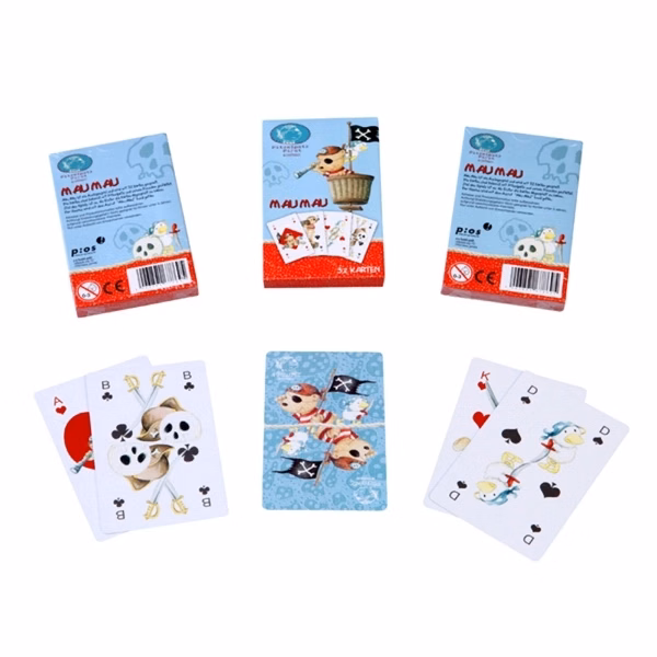 Custom blue core paper playing cards poker