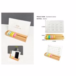 Bamboo Calendar And Memo Holder