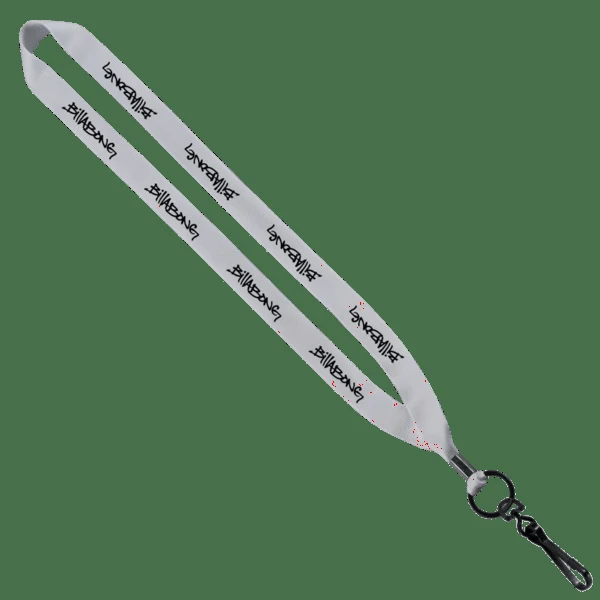 3/4" Polyester Lanyard with Metal Crimp & Swivel Snap Hook 1