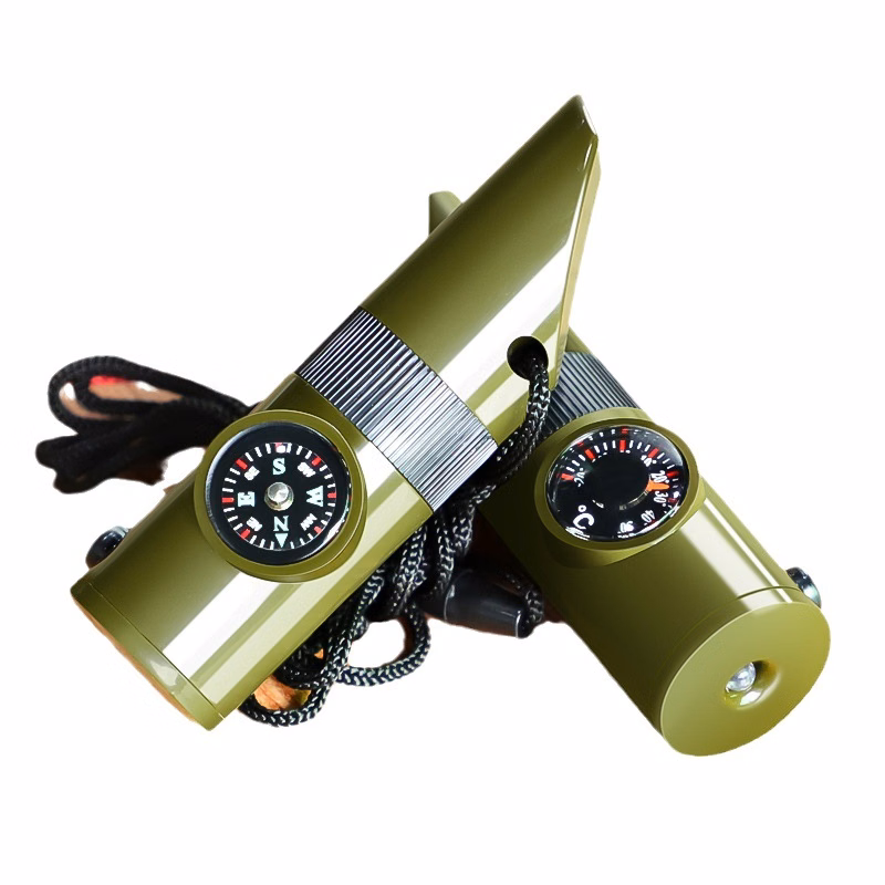 7 in 1 Loud Safety Whistle with Lanyard for Outdoor Hiking