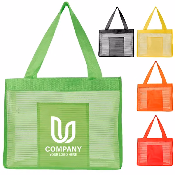 Sheer Striped Tote Bag