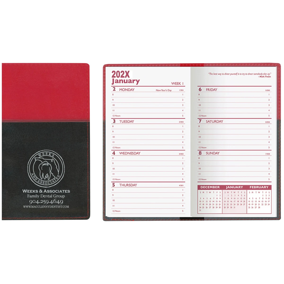 Soft Cover 2 Tone Vinyl France Series Weekly Planner w/o Map / 1 Color 1