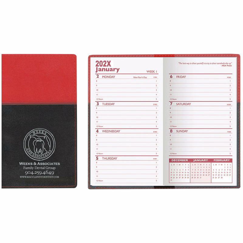 Soft Cover 2 Tone Vinyl France Series Weekly Planner w/o Map / 1 Color