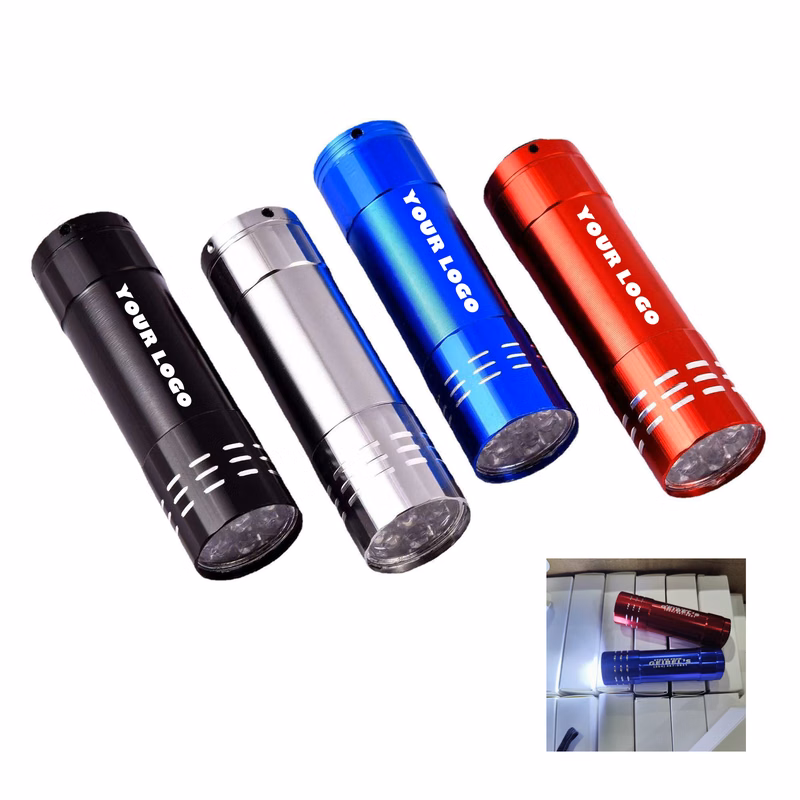 Aluminum 9 LED flashlight