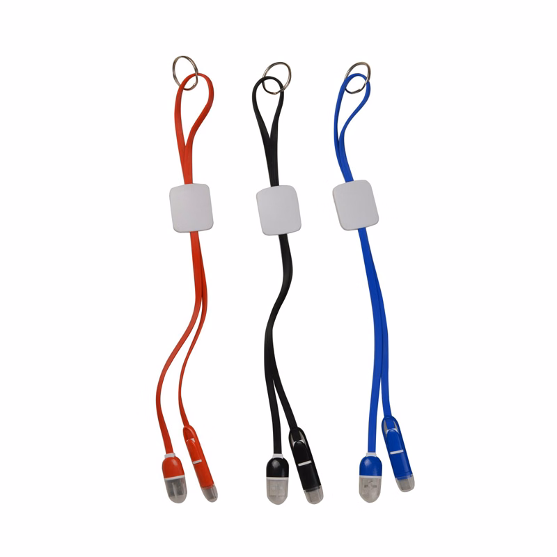 3-in-1 Charging Cable with Keyring