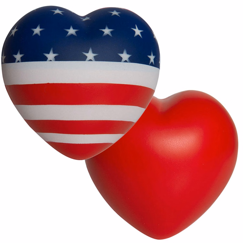 American Flag Heart Stress Reliever