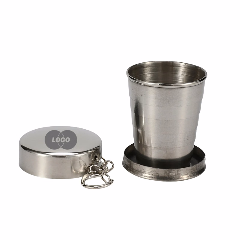 2.5oz Telescopic Stainless Steel Portable Collapsible Cup