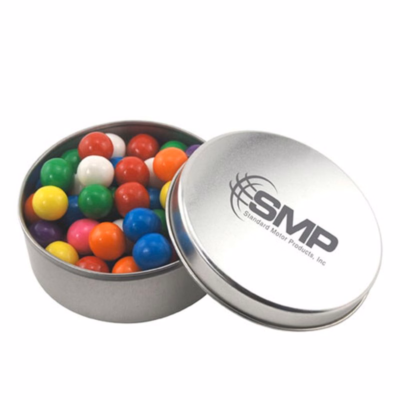 Round Tin with Gumballs