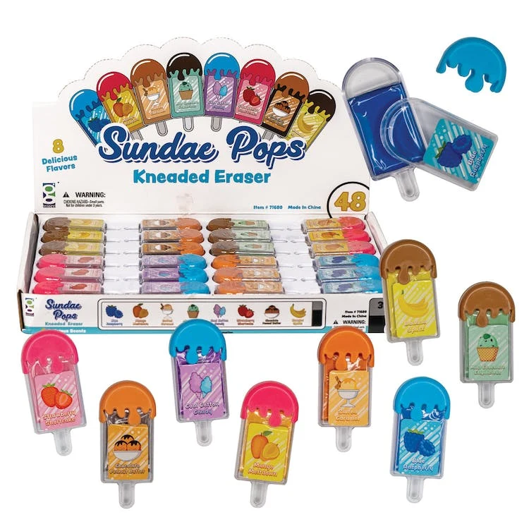 Sundae Pops Kneaded Erasers - 8 Scented Flavors 1