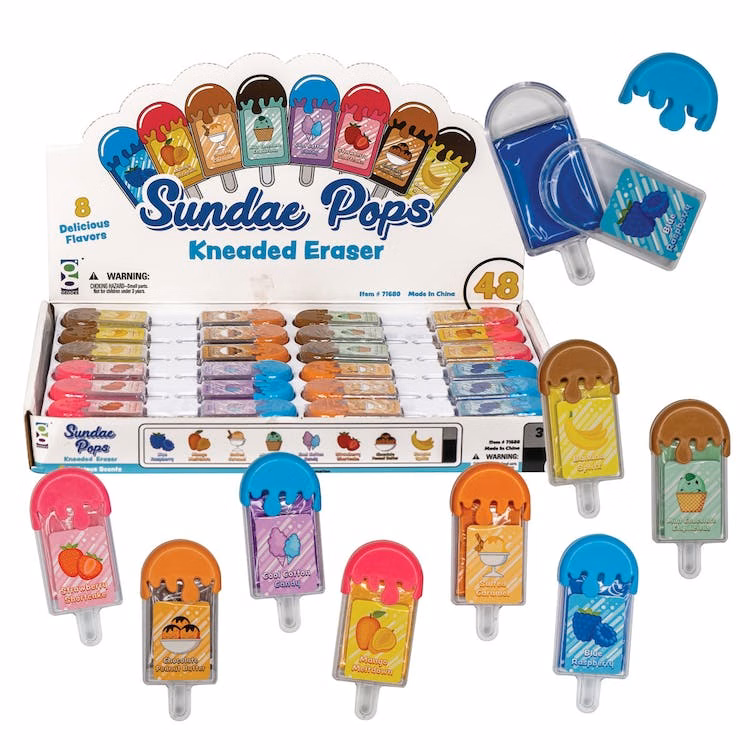 Sundae Pops Kneaded Erasers - 8 Scented Flavors