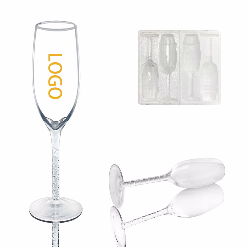 10oz Twisted Stem Wine Glass MOQ 100PCS