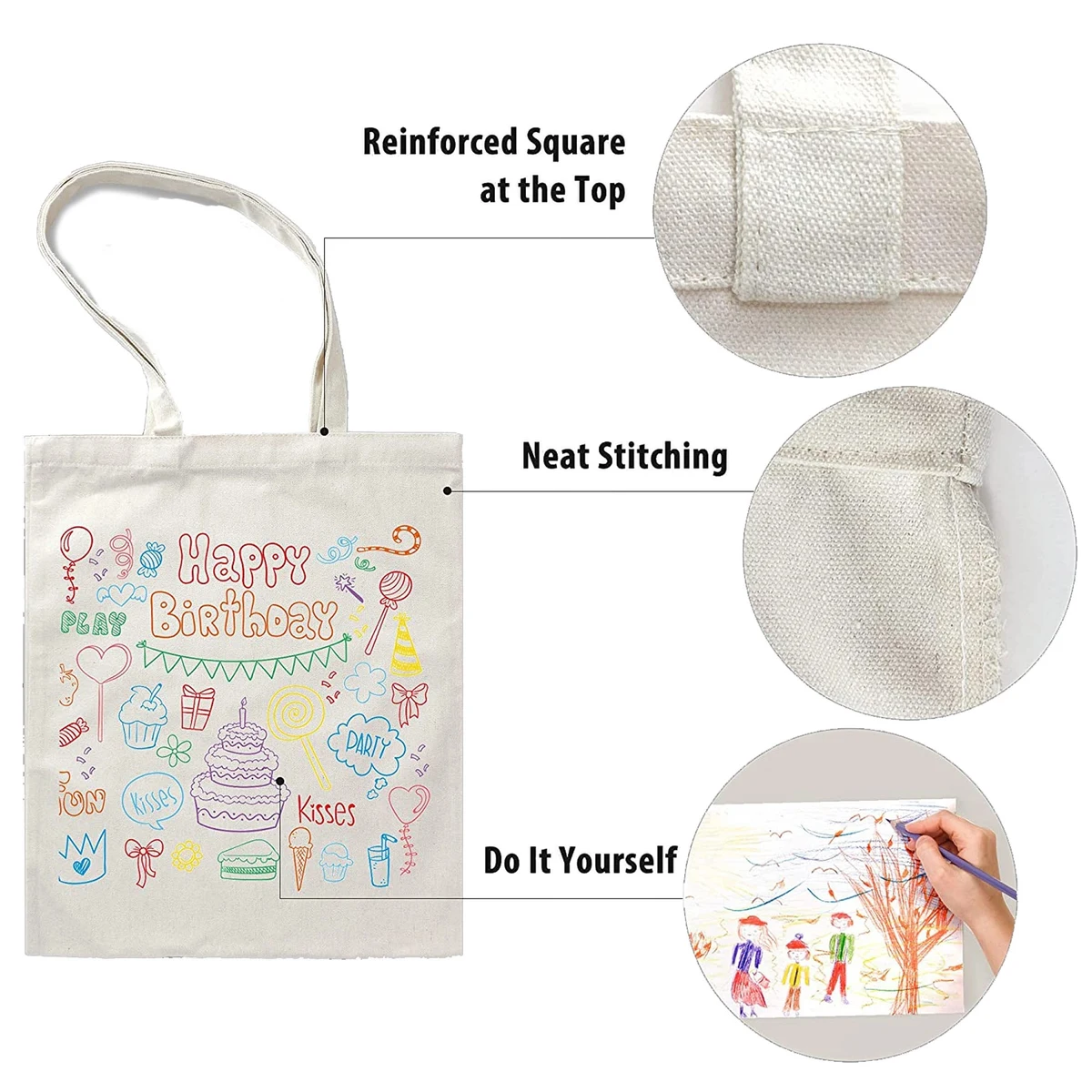 13.4" x 16.5" Canvas Tote Bag 1