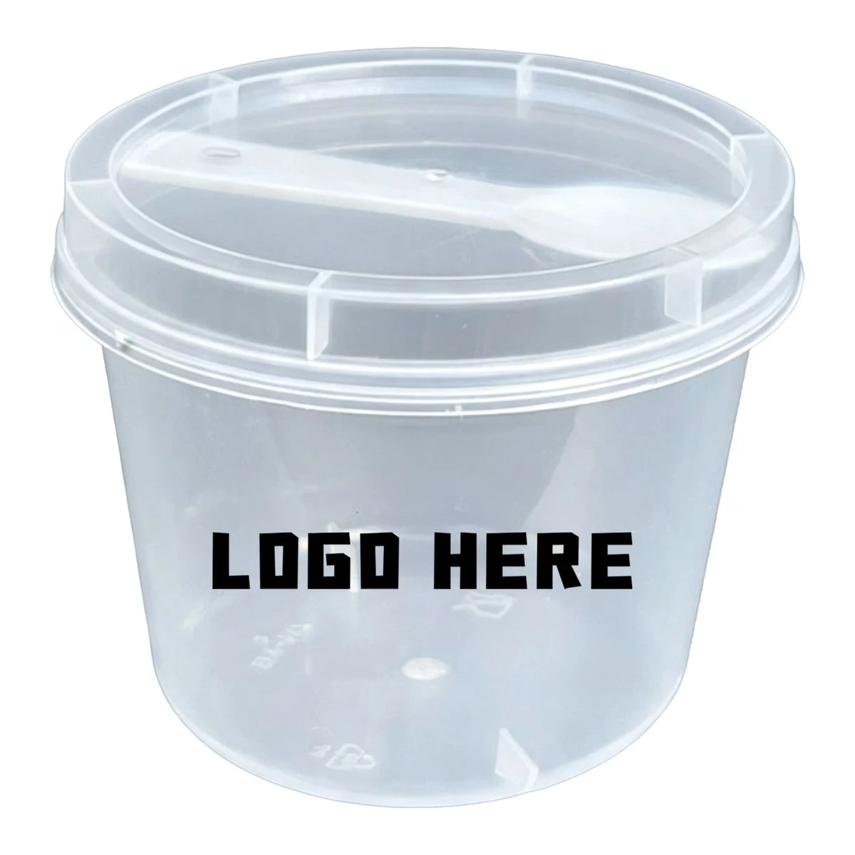 7oz Disposable Pudding Container With Spoon 1