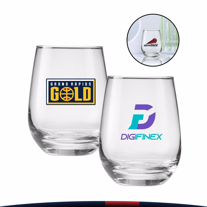15.25 oz. Libbey High-Quality Stemless Wine Glasses