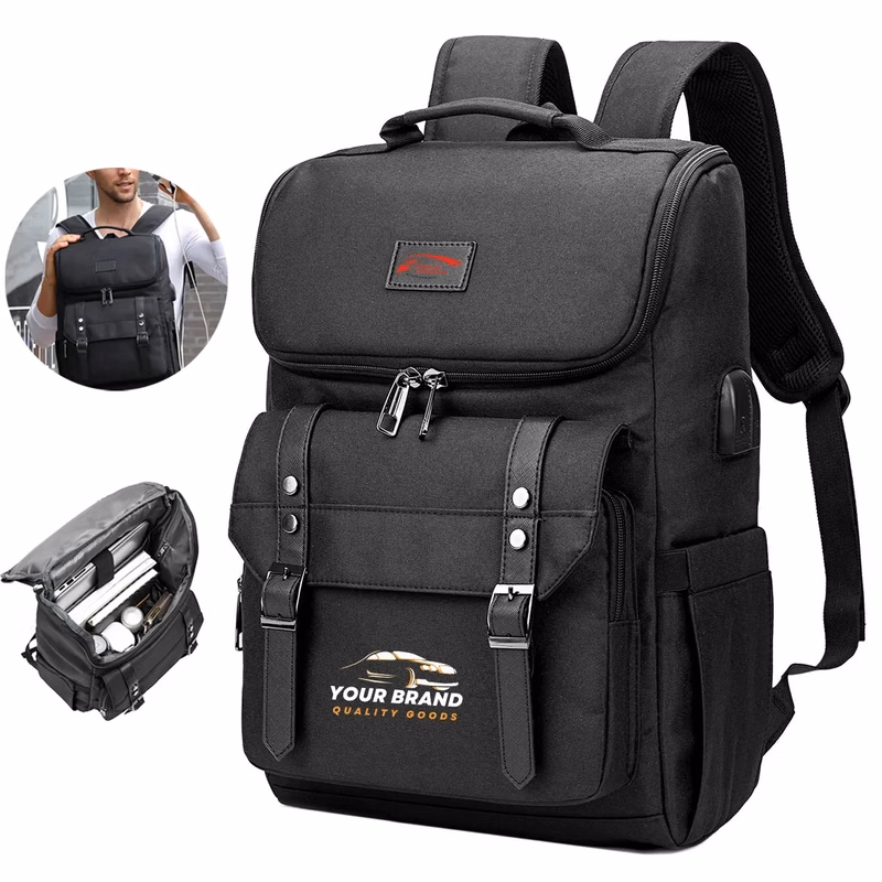 20L Waterproof Business Men'S Retro Office Laptop Backpack