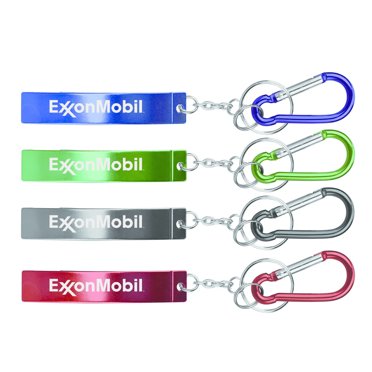 Jumbo size plain Bottle Opener Key Chain & Carabineer 1