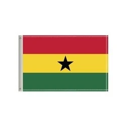 National Flag, Ghana, Double-Sided - 60"W x 36"H 1
