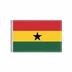 National Flag, Ghana, Double-Sided - 60"W x 36"H