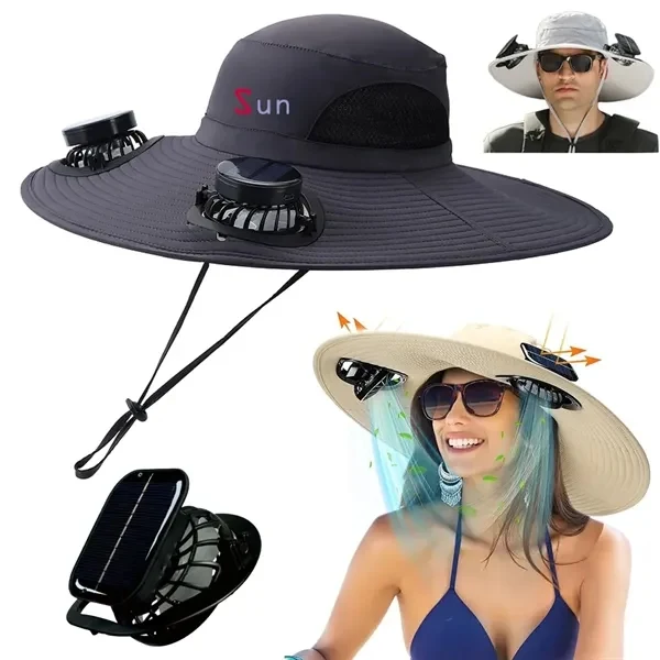 Usb Charging Solar fan Fishing Hats for Desk, Travel and Daily Use 1