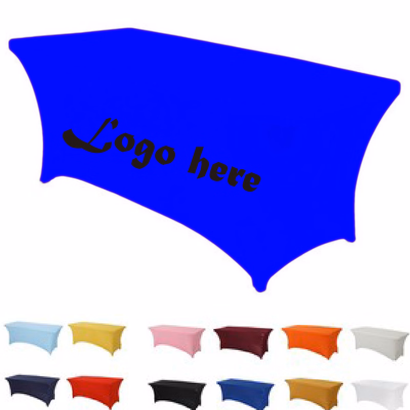 MOQ 1 Premium 6' Full Color Dye Sublimation Stretch Table Cover