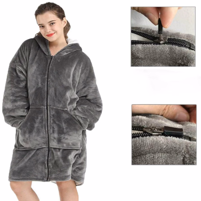 Oversized Comfy Microfiber Wearable Blanket