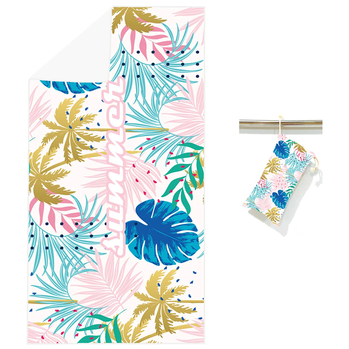 Microfiber Beach Towel w/Pouch 1