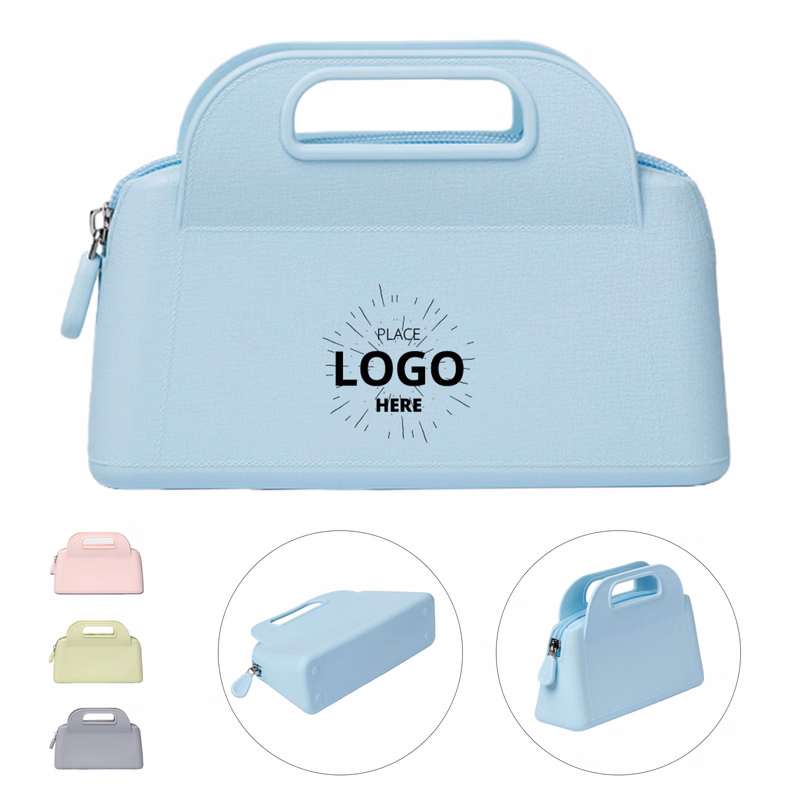 Waterproof Zipper Silicone Cosmetic Bag