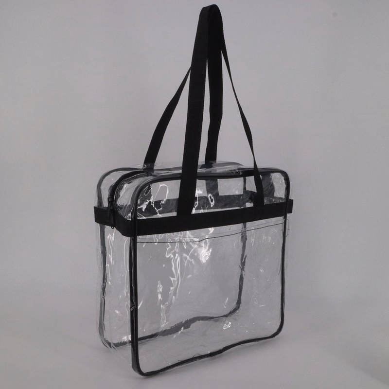 Clear Zippered Tote w/ Top and Bottom Gusset